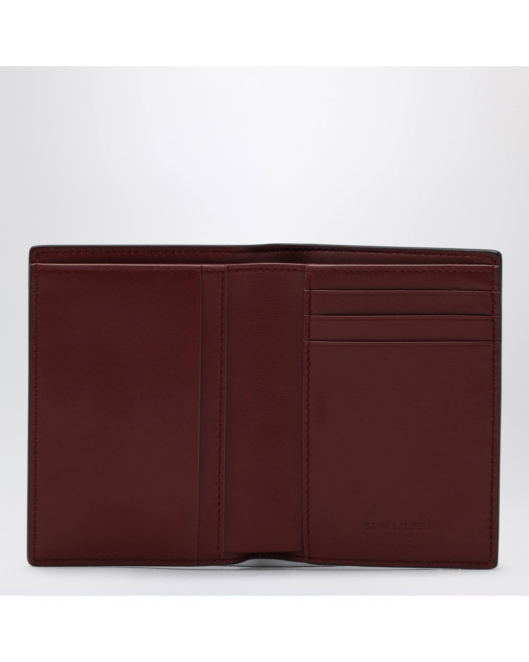 Saint Laurent Black Bicolor Smooth Calfskin Card Holder for men