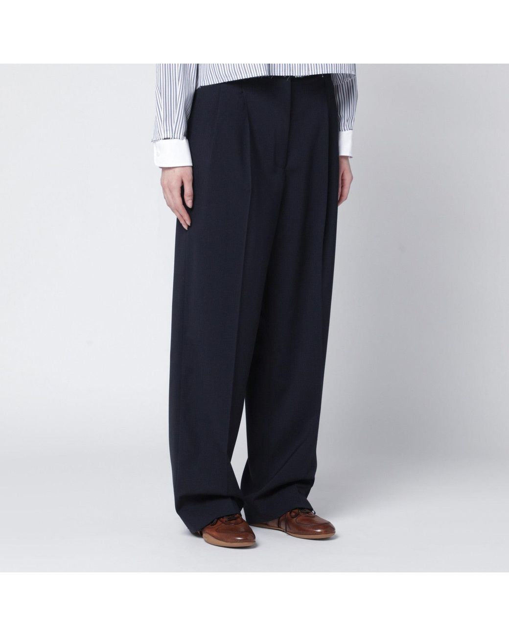 Miu Miu Blue Wool Trousers