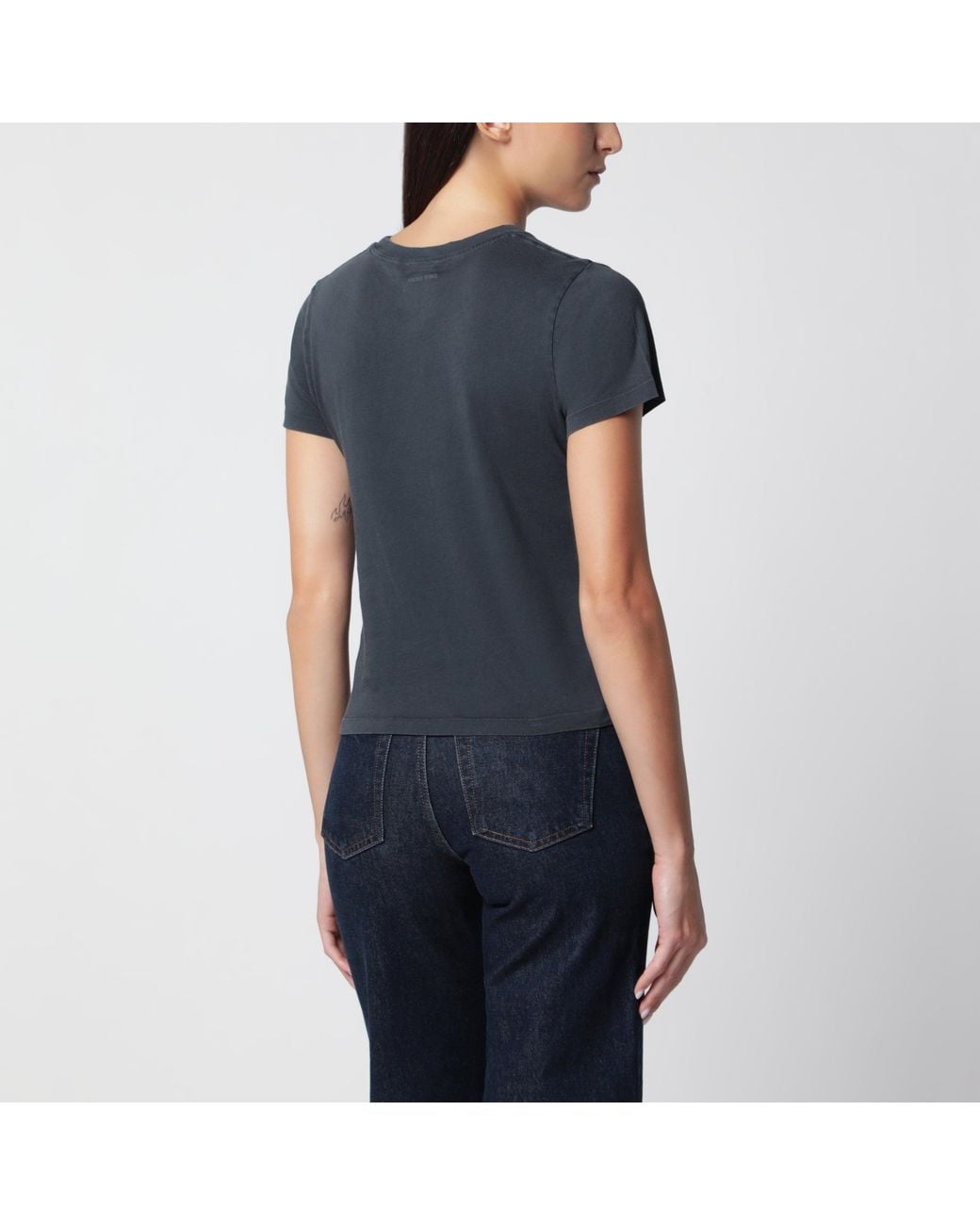 Anine Bing Black Shelley Cotton T-Shirt