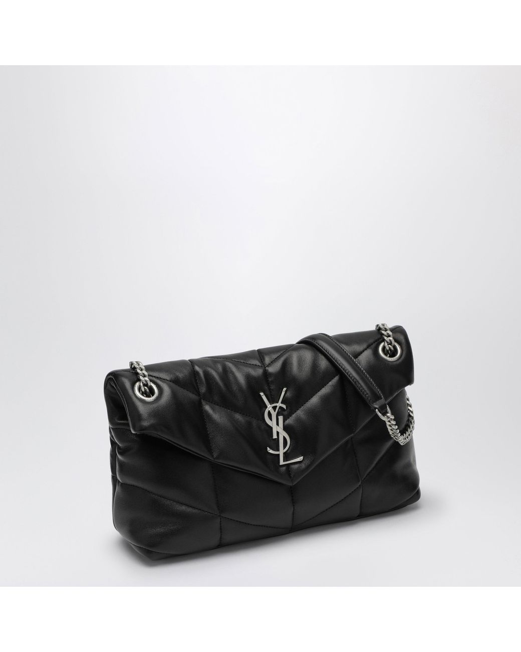 Saint Laurent Black Small Loulou Puffer Bag