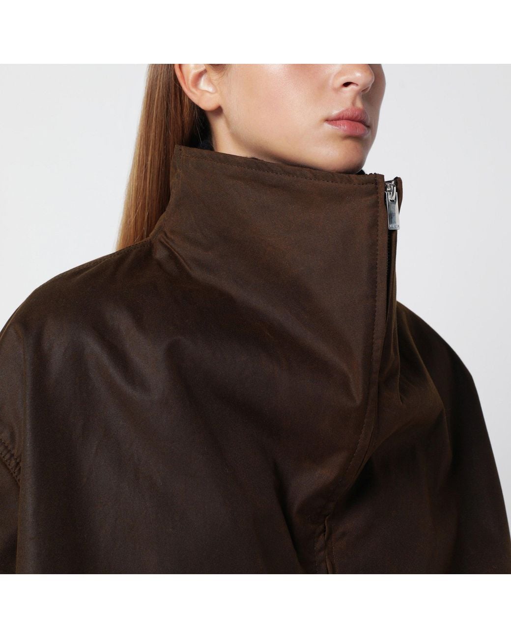Totême Brown Oversized Dark Sheepskin Coat