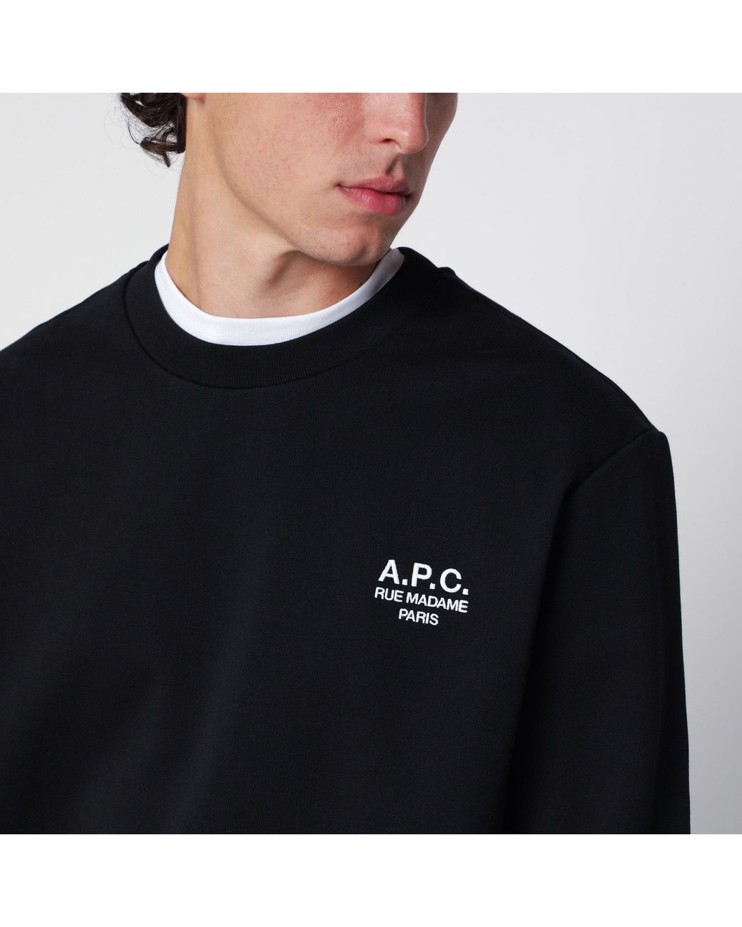 A.P.C. Black Rue Madame Sweatshirt for men