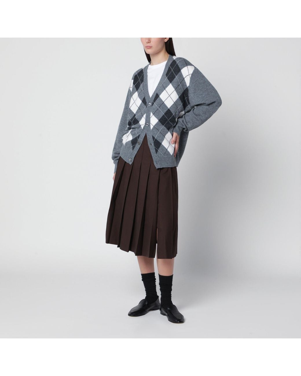 DUNST Brown Pleated Skirt