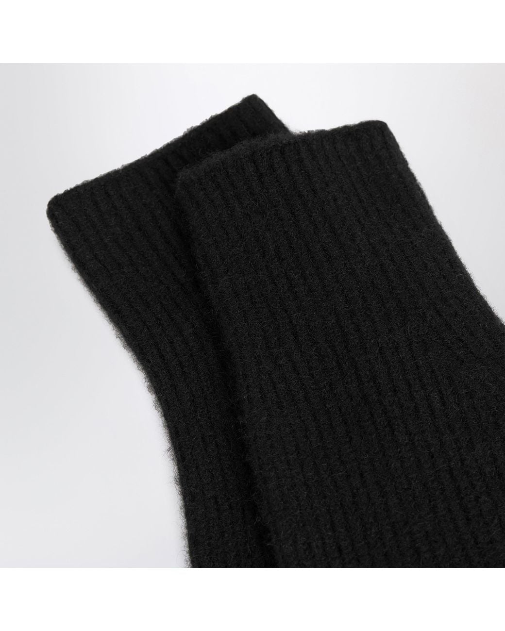 Totême Black Cashmere Gloves