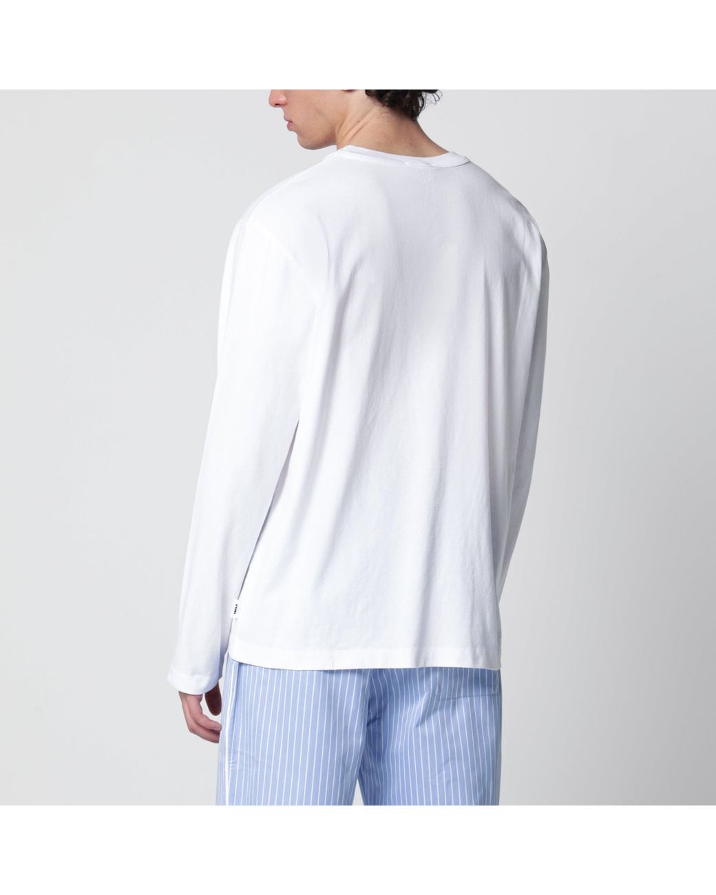 Tekla White Long-Sleeve T-Shirt for men
