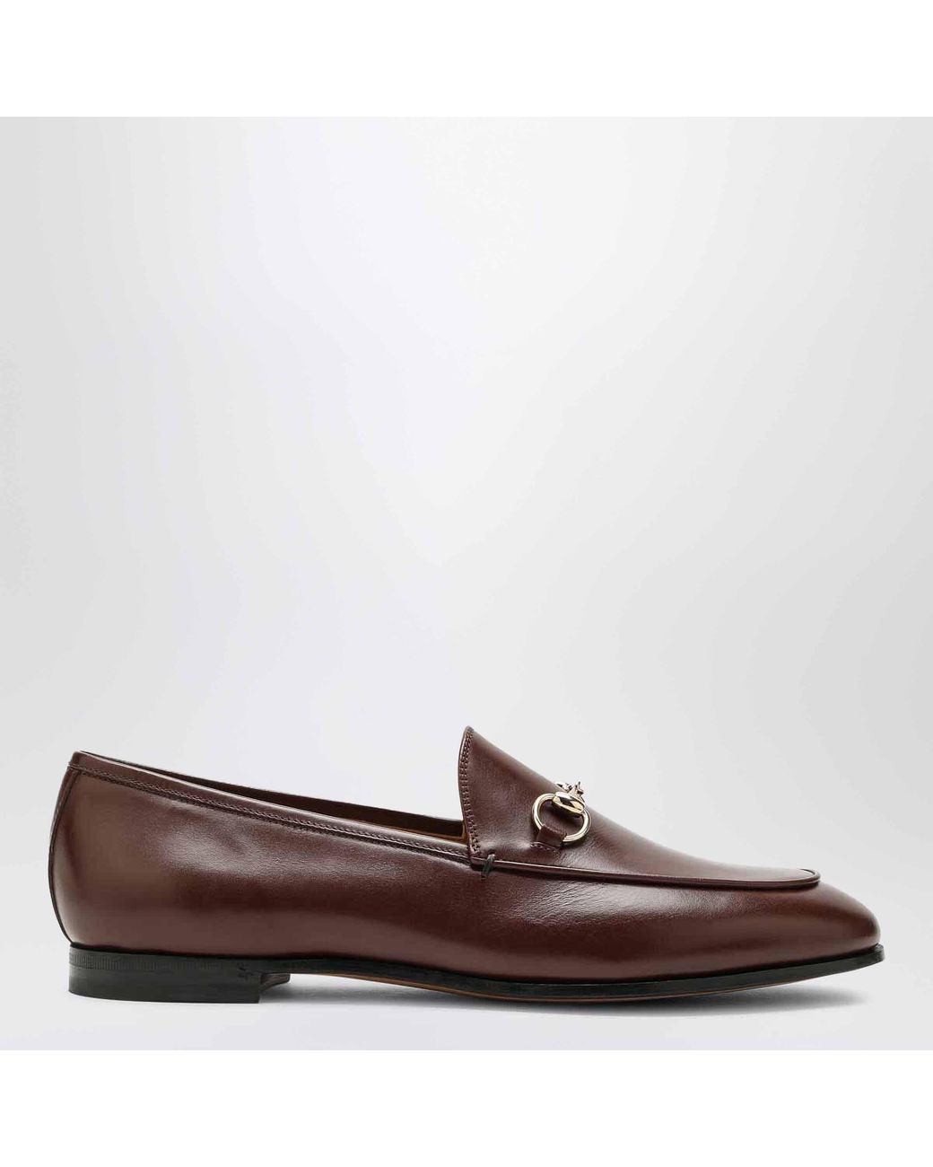 Gucci Brown Jordaan Loafer In Leather