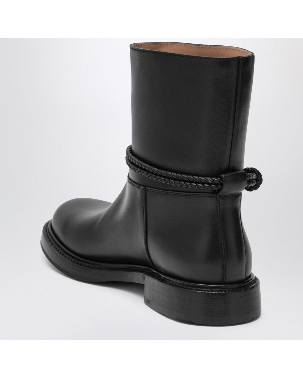 Bottega Veneta Black James Leather Ankle Boots