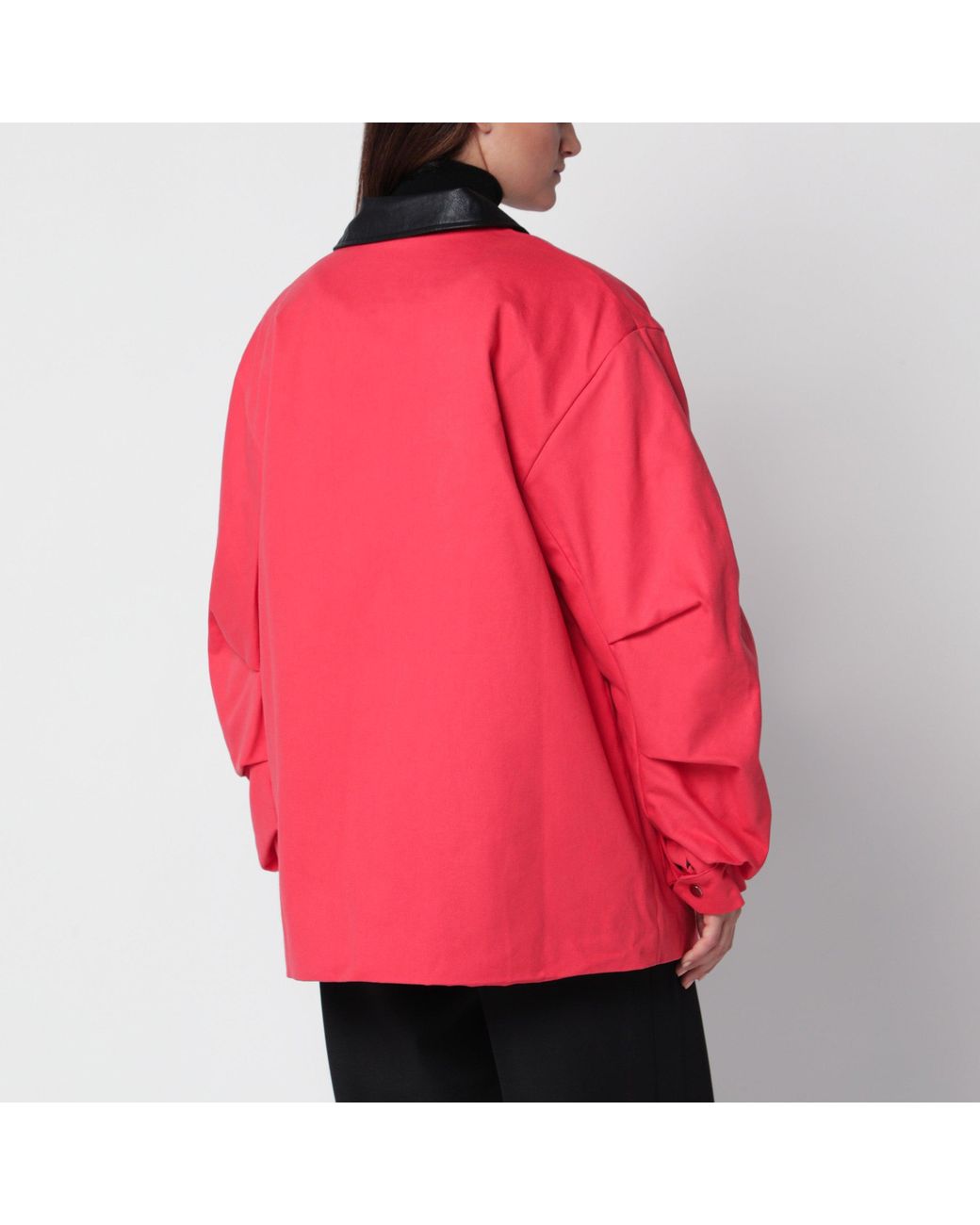 Source Unknown Red Baia Cotton Utility Jacket