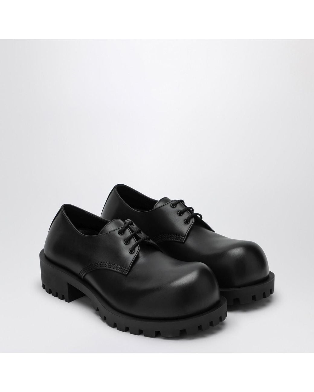 Balenciaga Calfskin Hummer Derby in Black for Men | Lyst