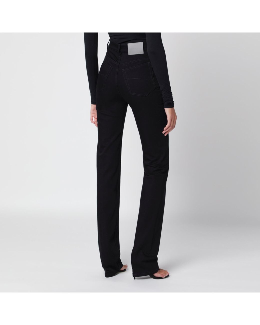 Balenciaga Black High-Waisted Cotton Jeans