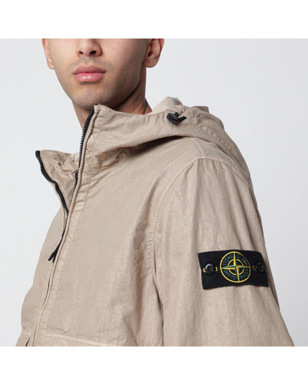 Stone Island Natural Nylon Zip Jacket for men