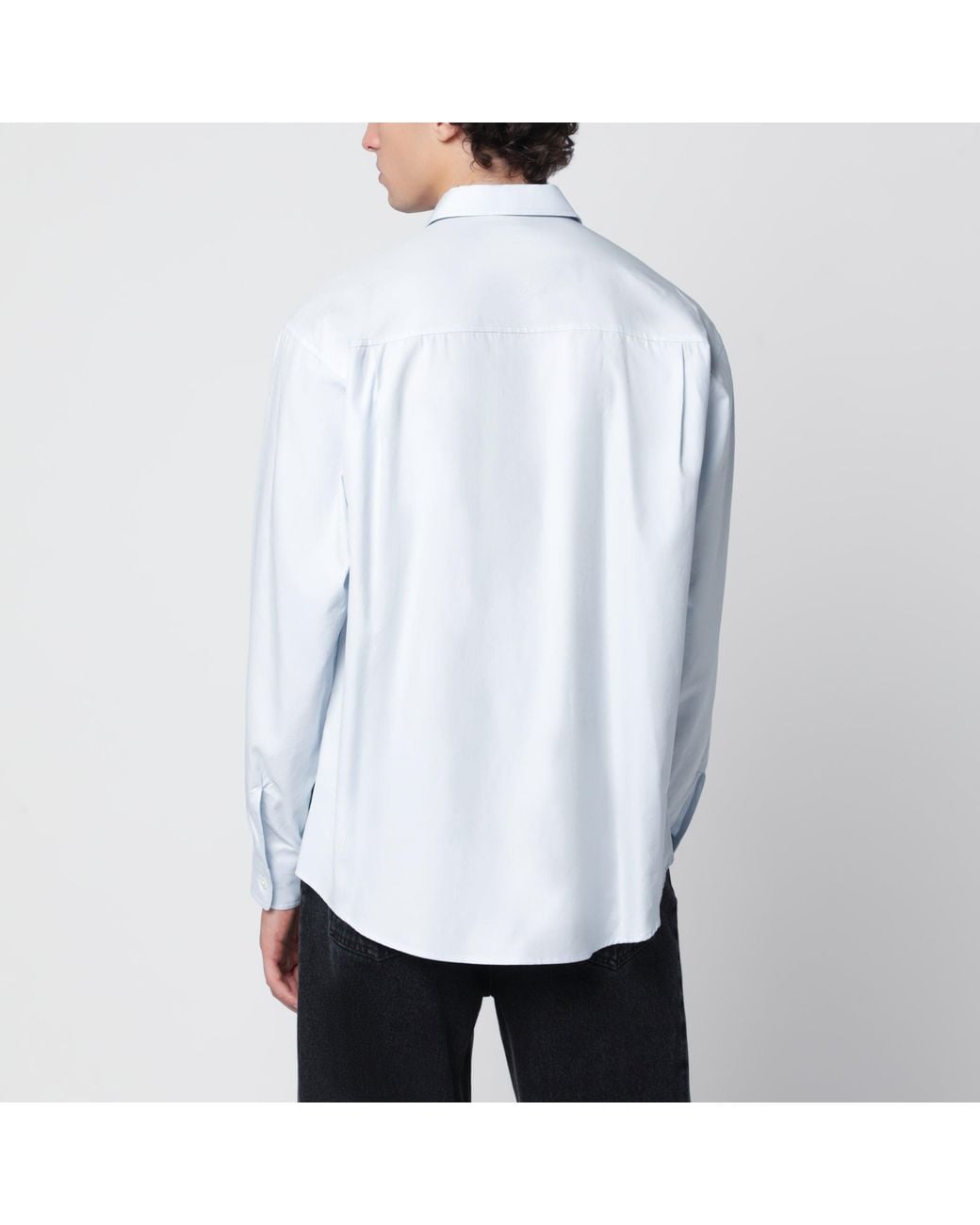 Auralee White Finx Oversized Cotton Twill Shirt for men