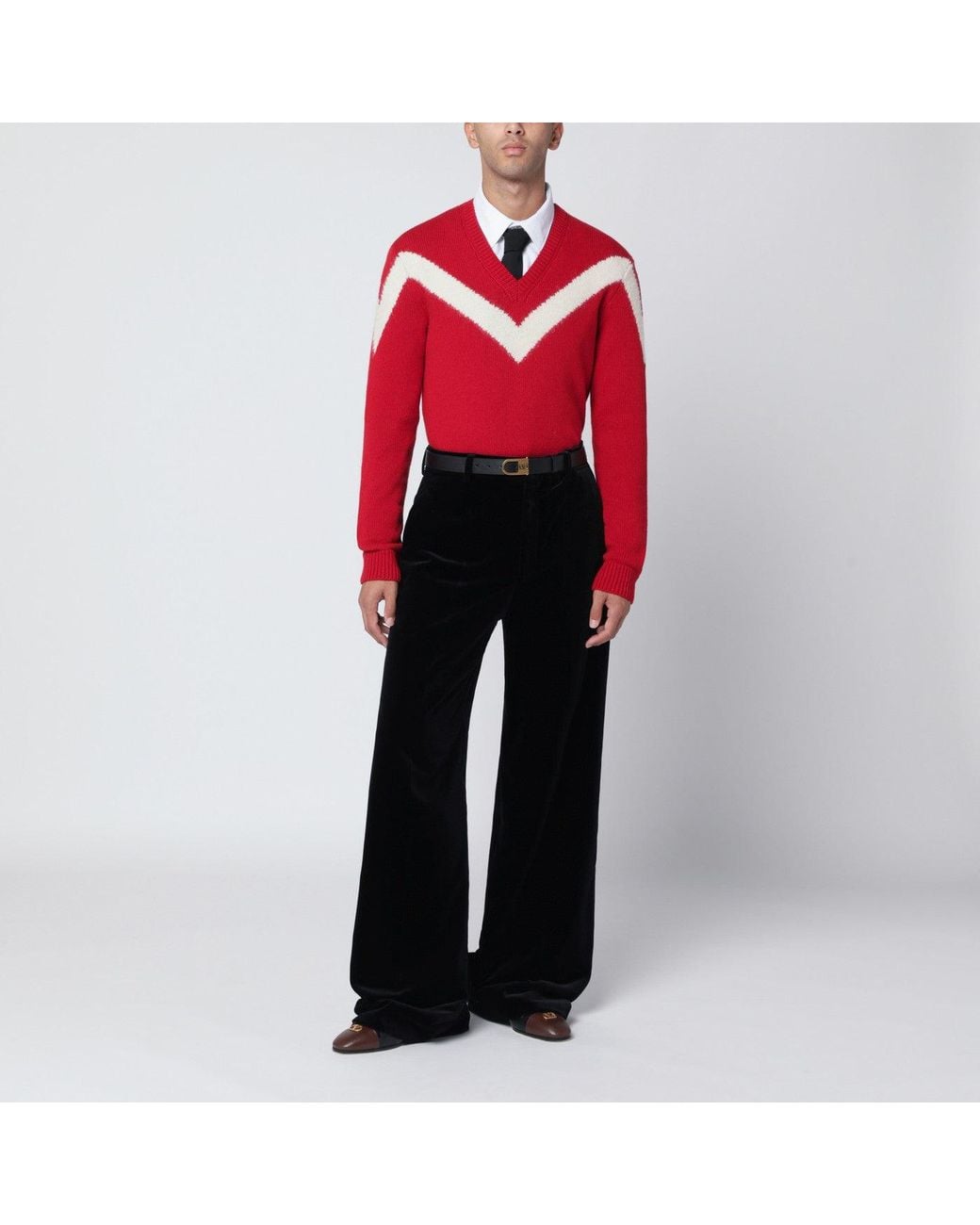 Valentino Red Sweater With Vlogo On Bow for men