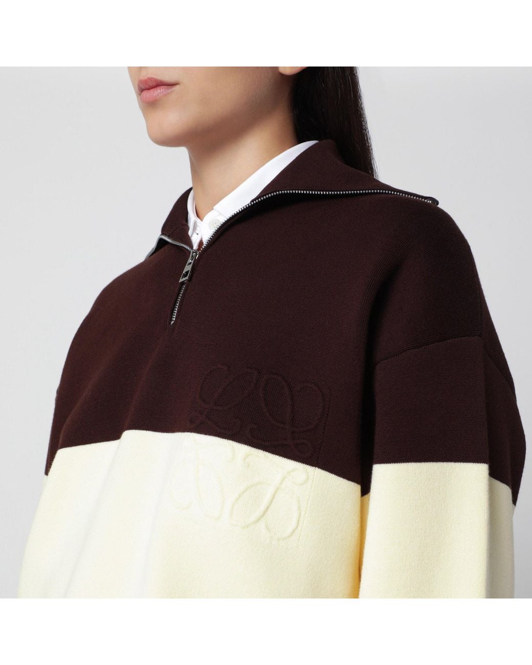 Loewe Black Two-Tone And Cotton Sweatshirt