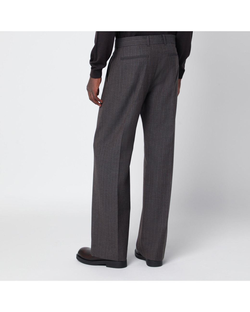 Our Legacy Gray Striped Slack Pants for men