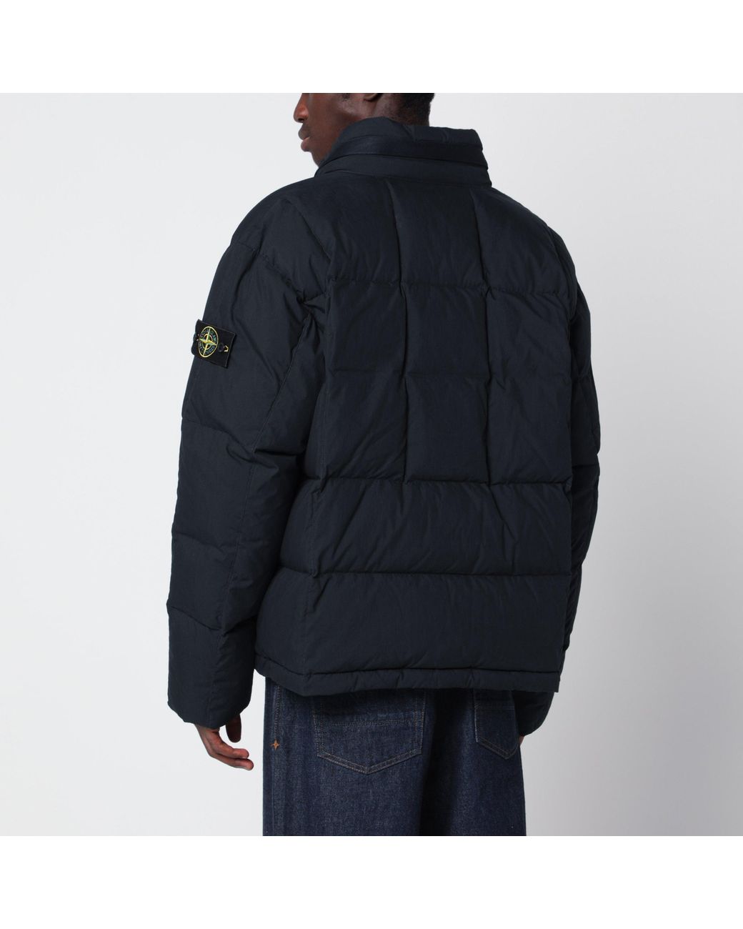 Stone Island Blue Down Jacket for men