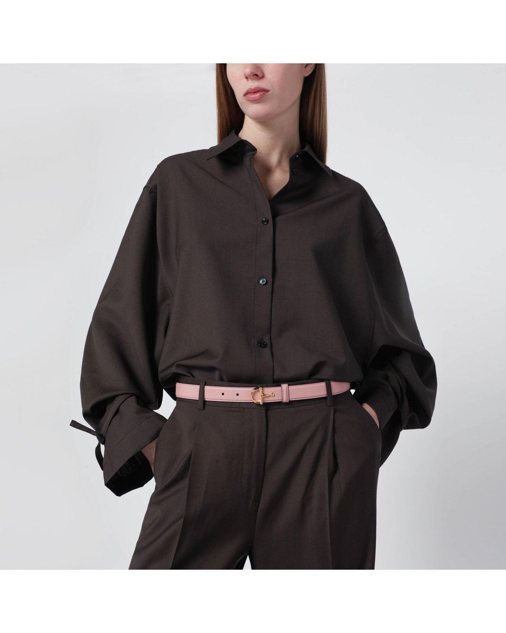 Gucci Black Thin Belt With Half Horsebit Buckle