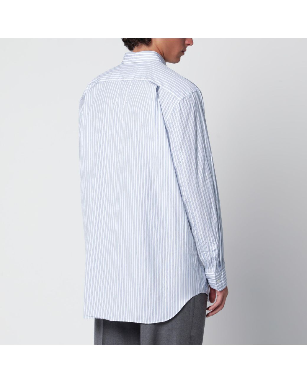 COMME DES GARÇONS PLAY Blue Shirt/Light Striped Cotton Shirt for men