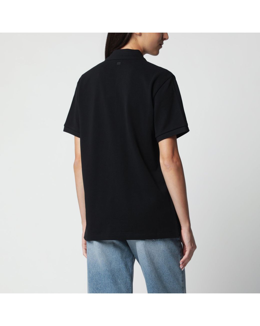 Polo Ami De Caur Noir AMI en coloris Black