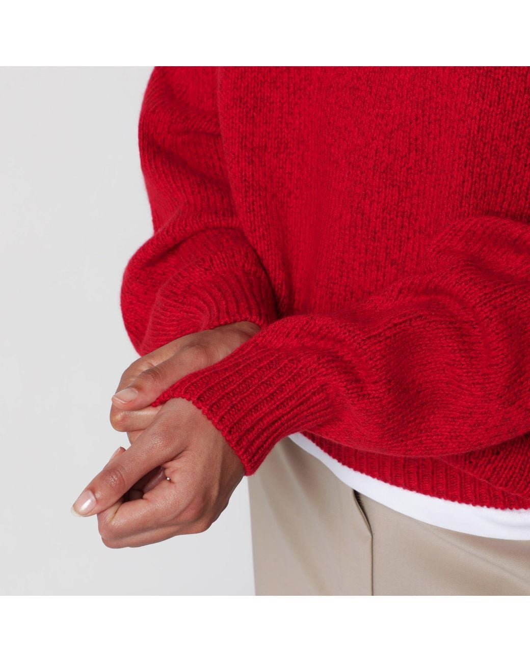Cordera Red Oversized Merino Wool And Cashmere Sweater