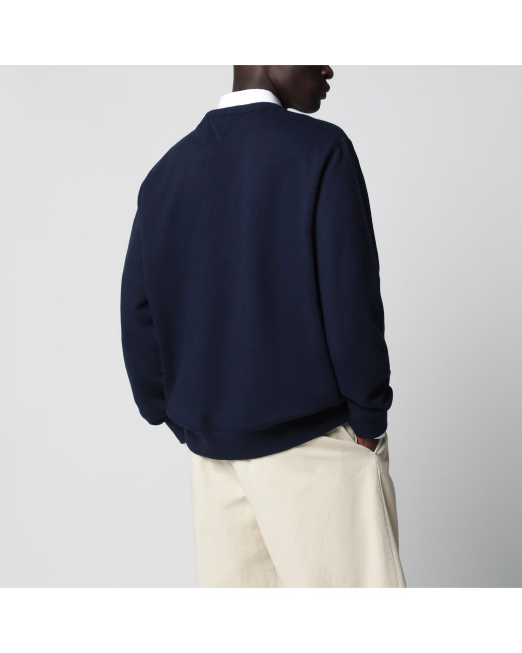 Polo Ralph Lauren Blue Cotton-Blend Crewneck Sweatshirt for men