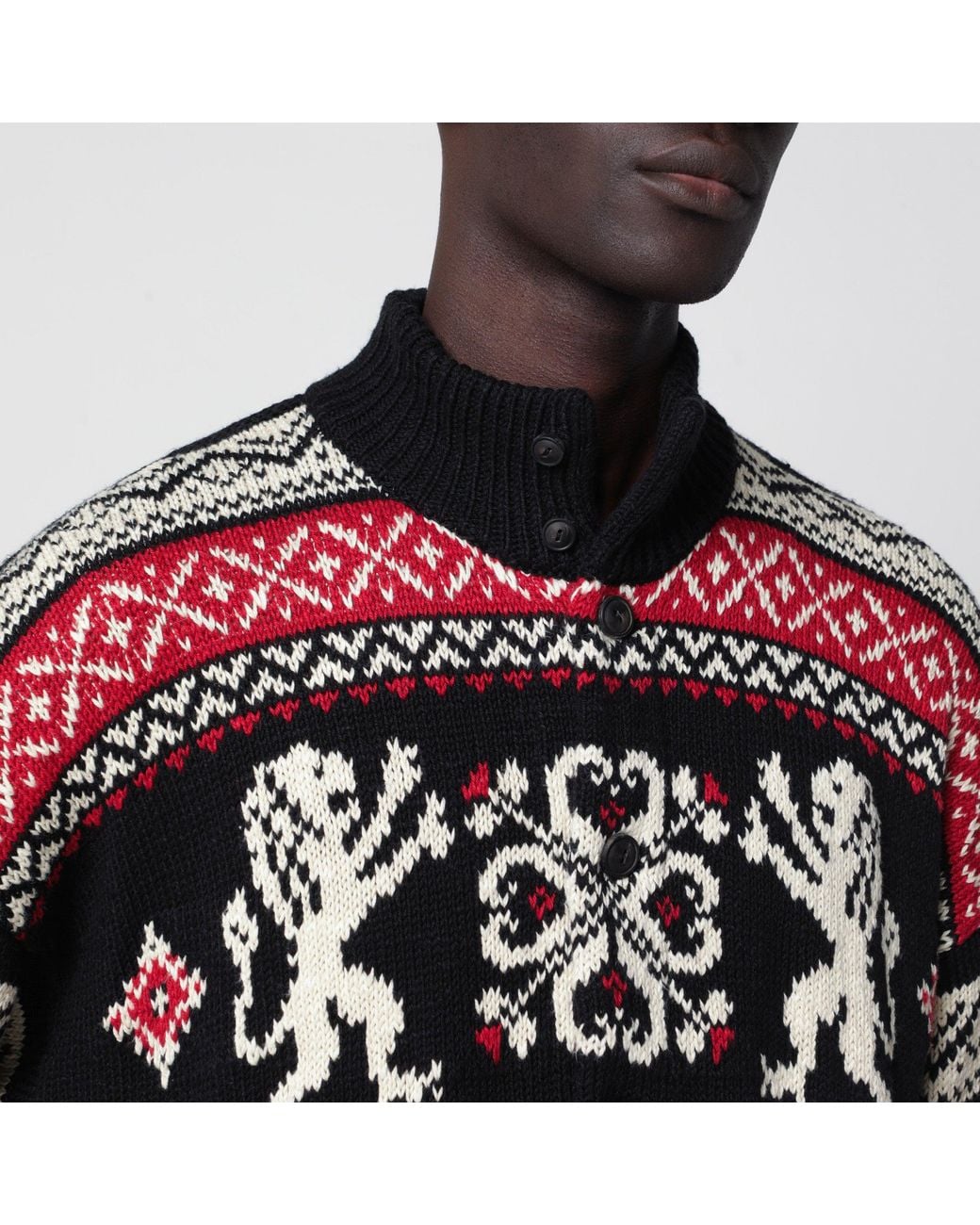 Polo Ralph Lauren Black Cotton And Cashmere Cardigan for men