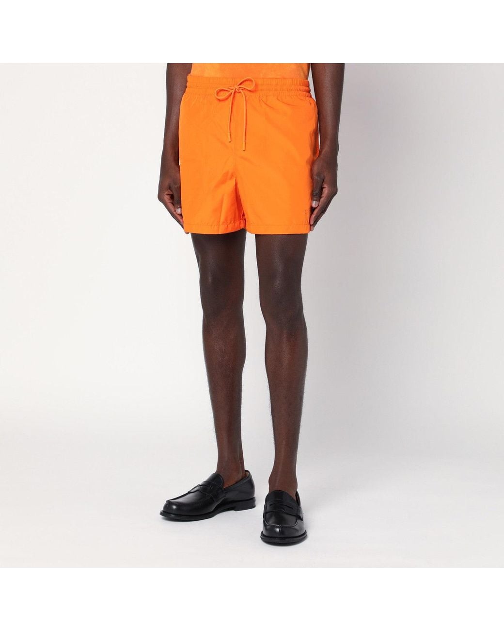 Gucci Orange Swimsuit With Logo for men