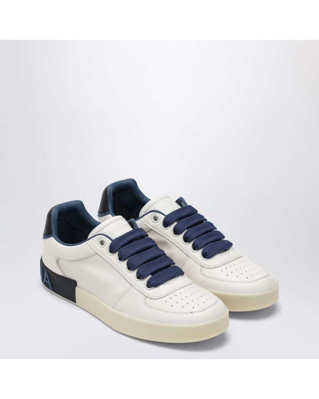 Dolce & Gabbana White Portofino Leather Sneakers for men