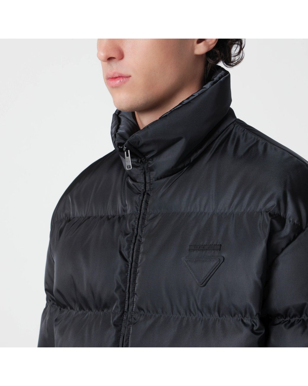 Prada Black Smoke Re-Nylon Down Jacket for men