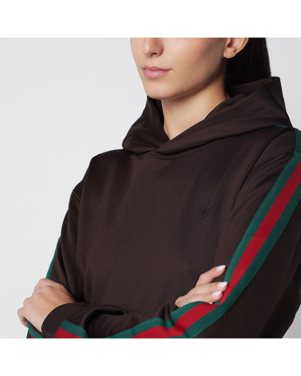 Gucci Black Deep Chocolate Cropped Sweatshirt