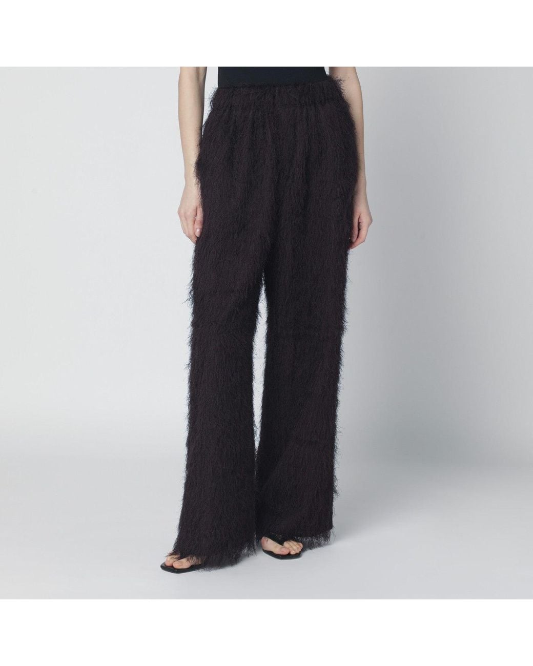 Frankie Shop Black Dark Fringed Trousers