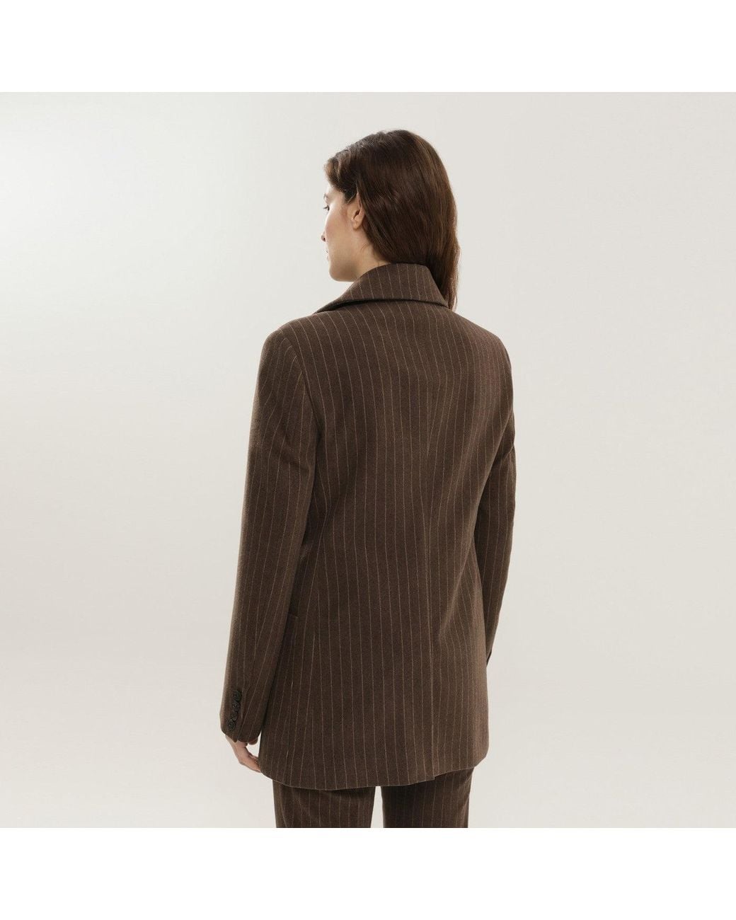 1989 STUDIO Black Double Breasted Striped Blazer