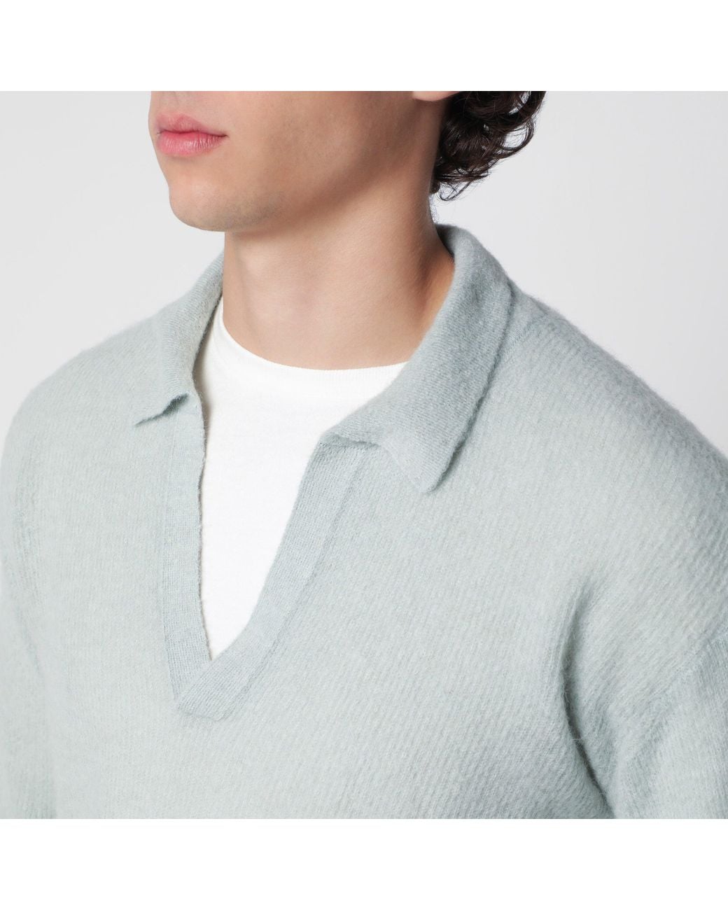 Auralee Blue Mint Sweater for men
