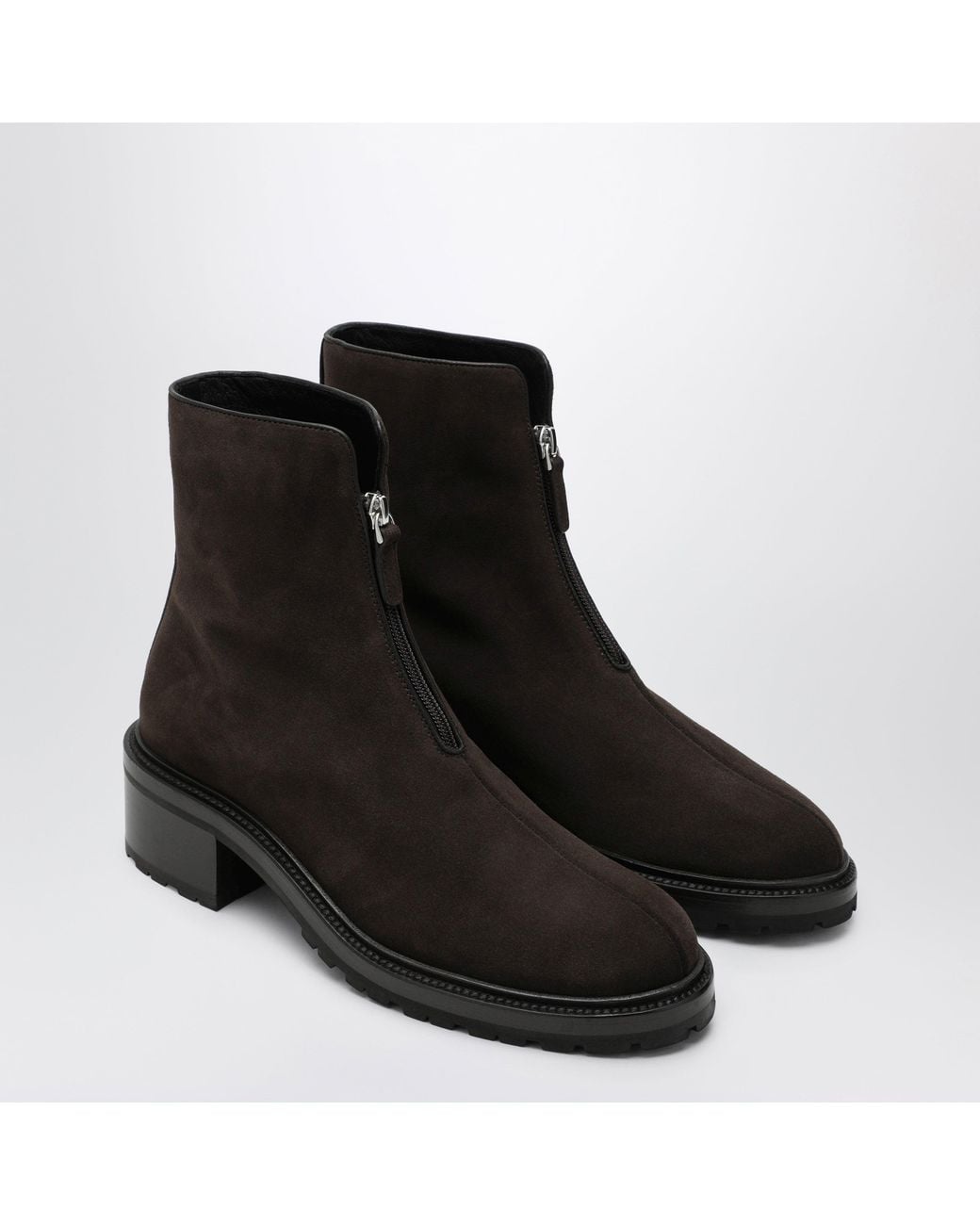 The Row Black Hike Mocha Suede Ankle Boot