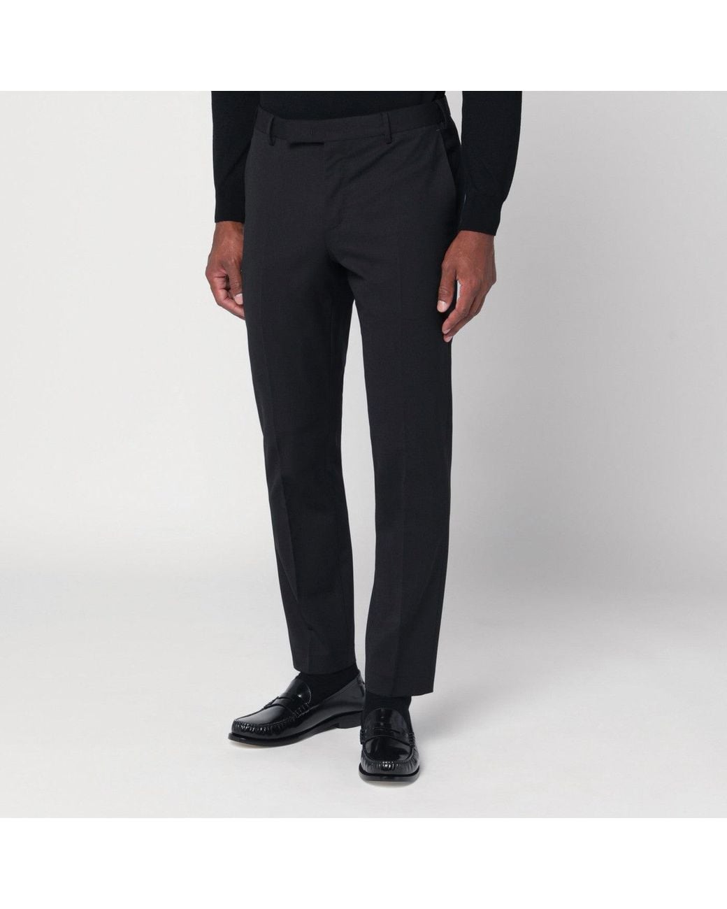 PT Torino Black Dieci Trousers for men