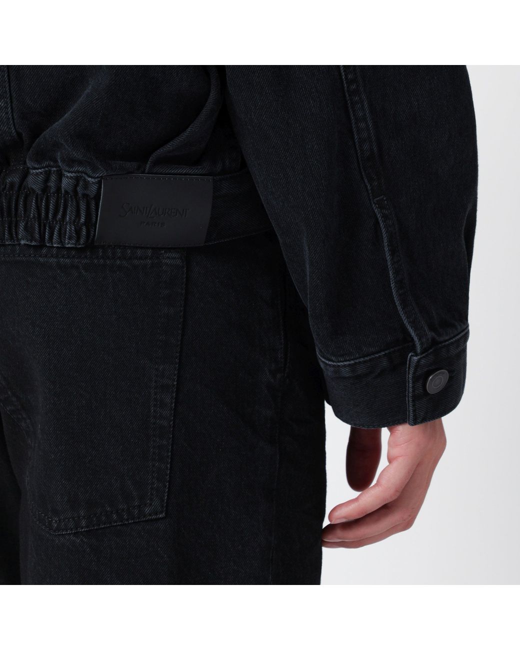 Saint Laurent Black Washed Denim Jacket for men