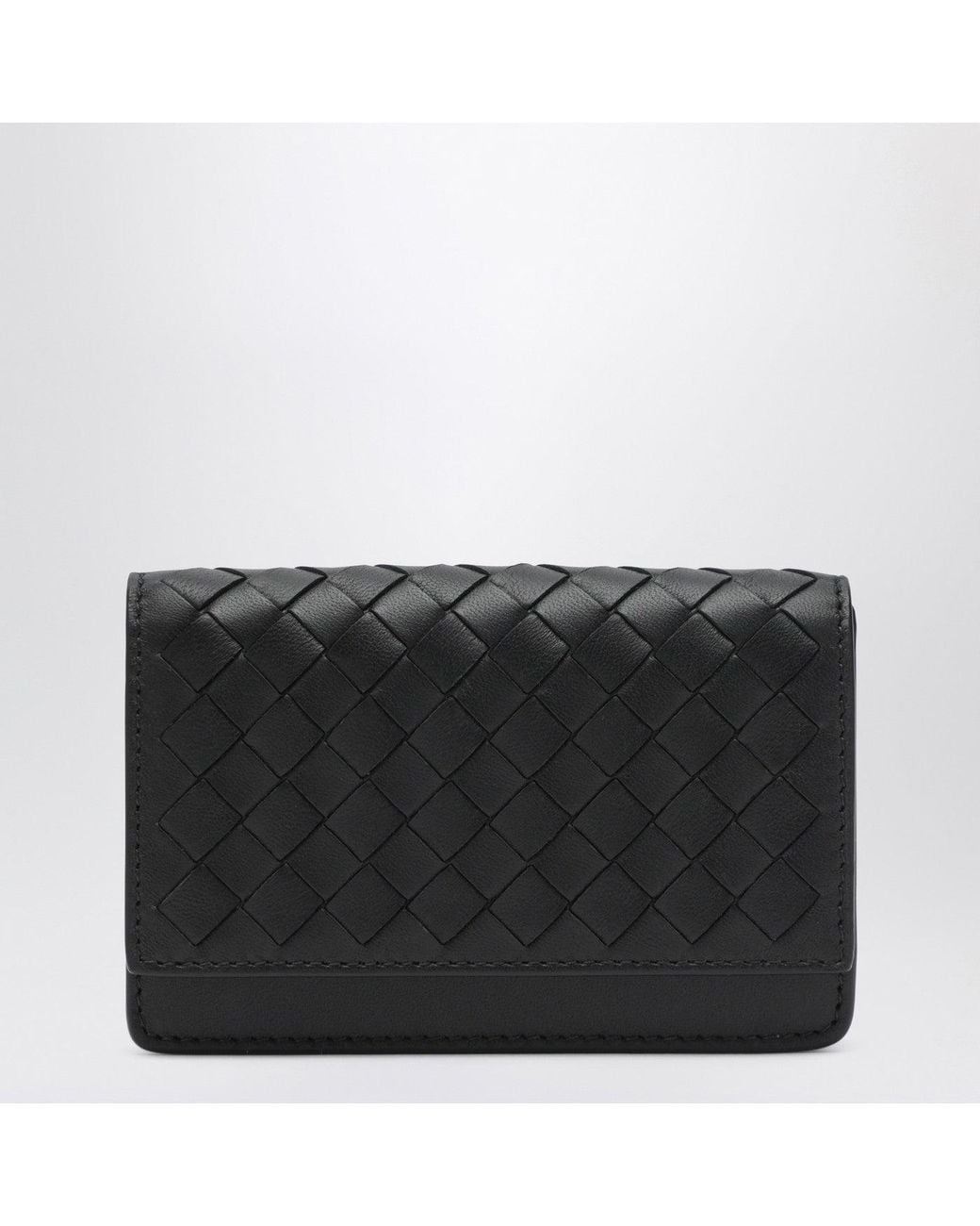 Bottega Veneta Black Small Intrecciato Continental Wallet