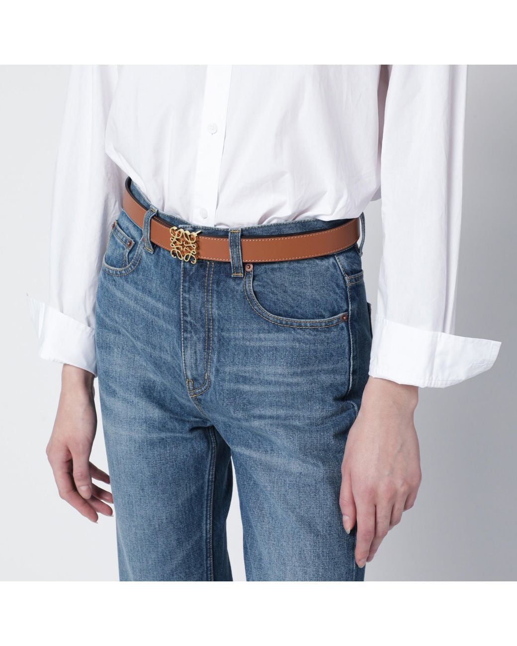 Loewe Brown Reversible/ Anagram Belt