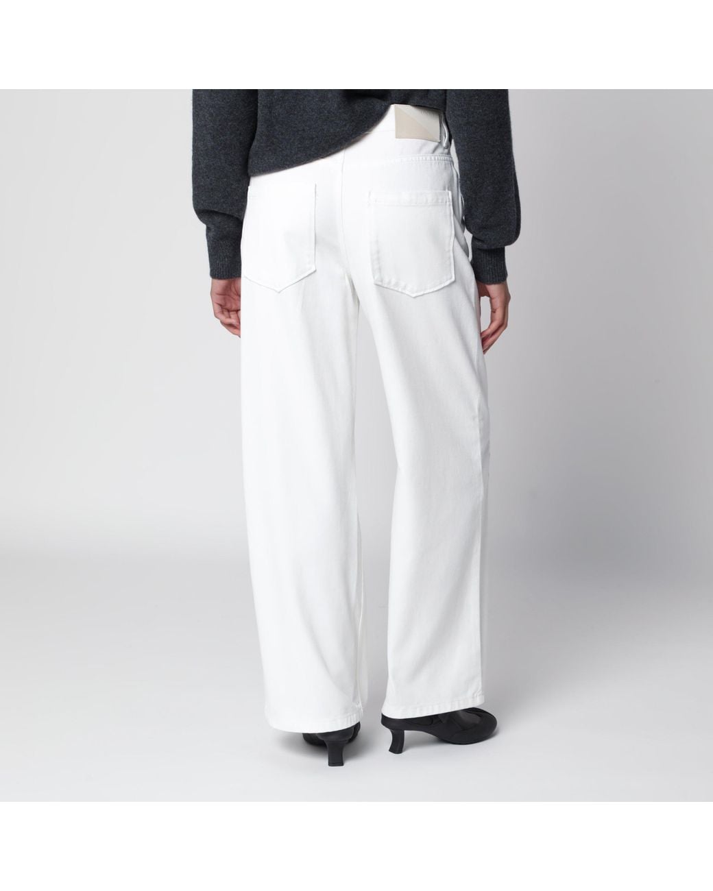 Loewe White Baggy Jeans
