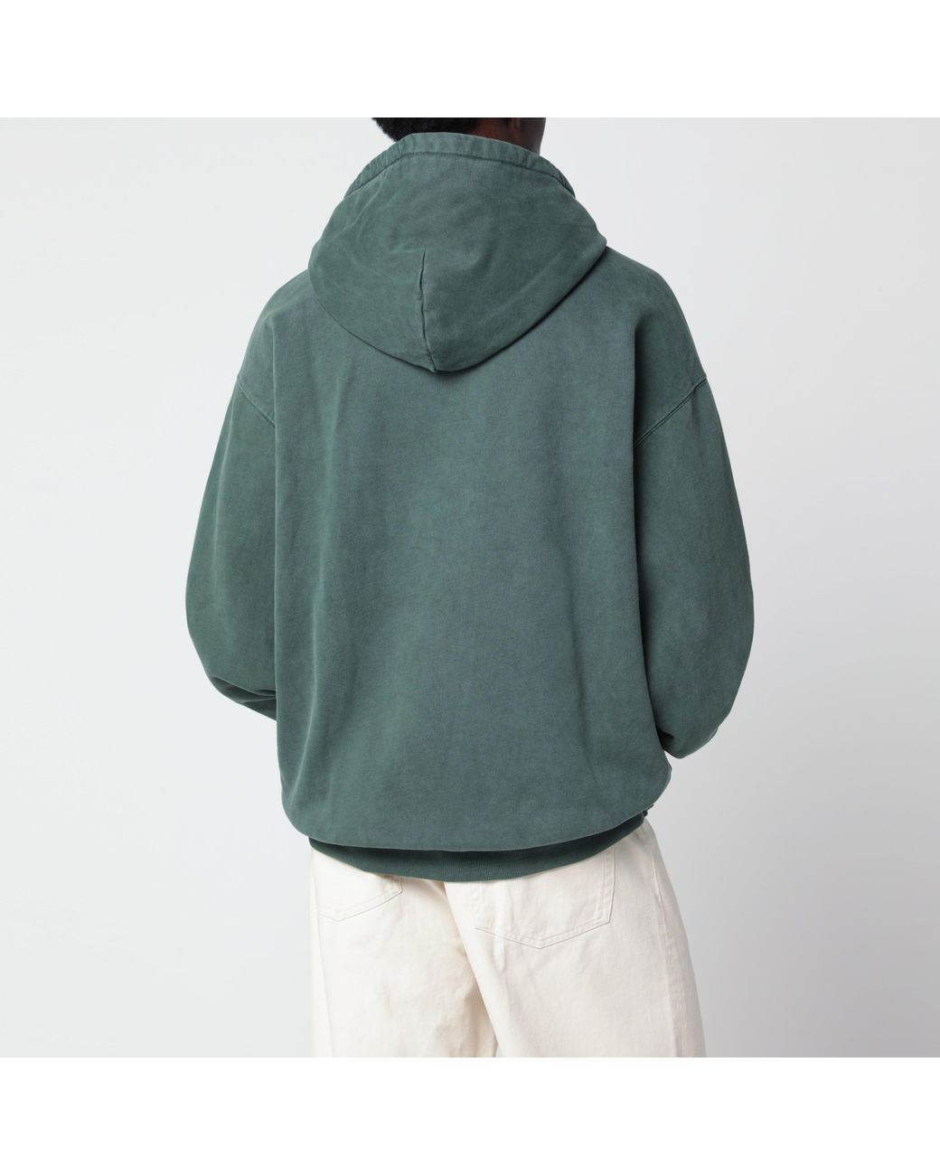 Carhartt Green Vista Hooded Sweatshirt, Dark Scarab/Garment Dyed for men