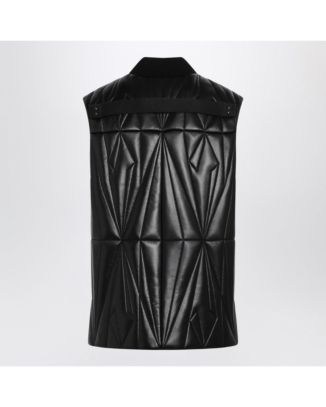 Moncler Black Faux Zip-Up Vest for men