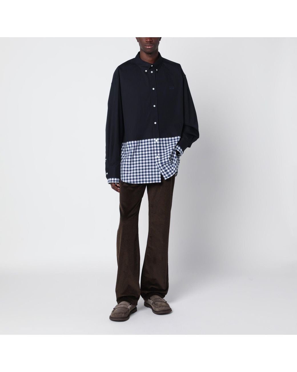 Loewe Black Cotton Corduroy Trousers for men