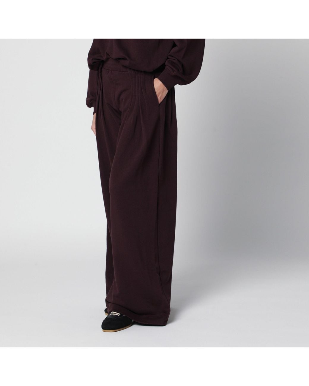Dries Van Noten Black Peach Wide-Leg Trousers