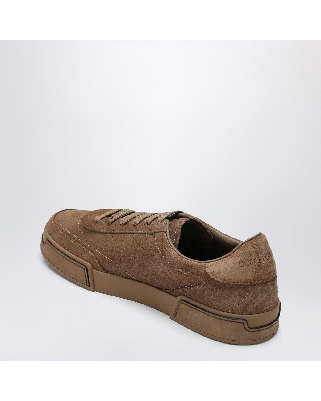 Dolce & Gabbana Brown Portofino Suede Sneakers for men