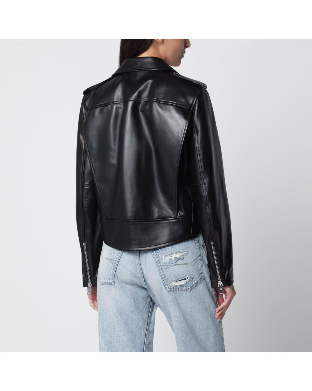 Balenciaga Black Leather Biker Jacket