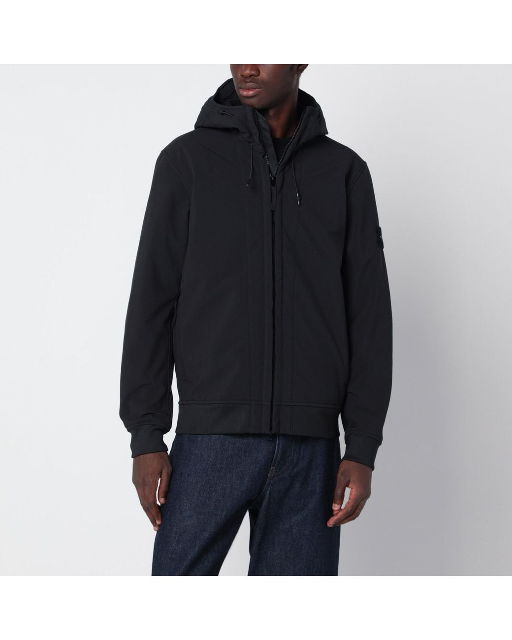 Stone Island Black Zip-Up Jacket for men