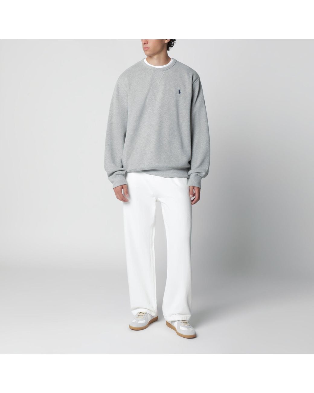 Polo Ralph Lauren Gray Cotton-Blend Crewneck Sweatshirt for men