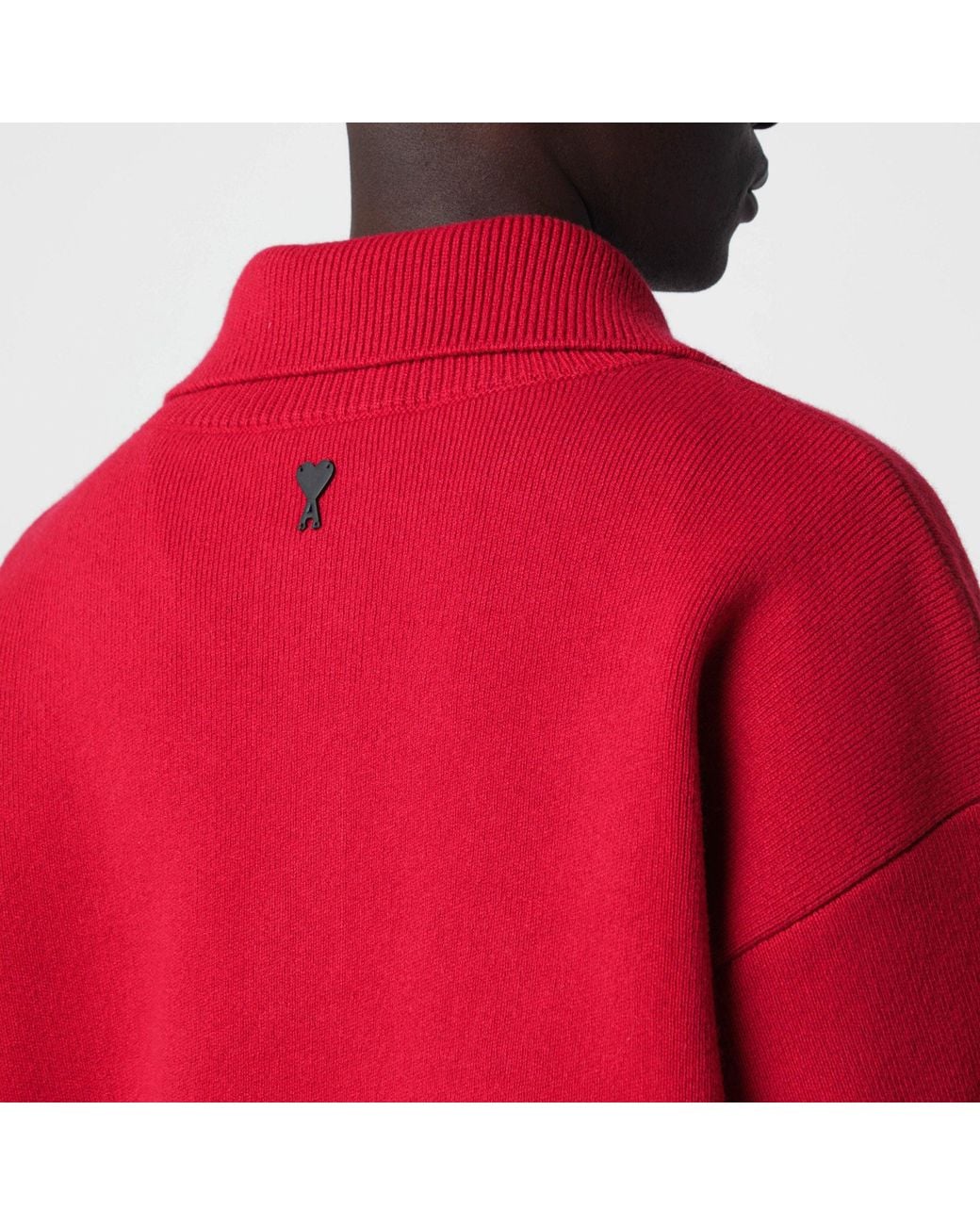 AMI Red Ruby Wool Sweater for men
