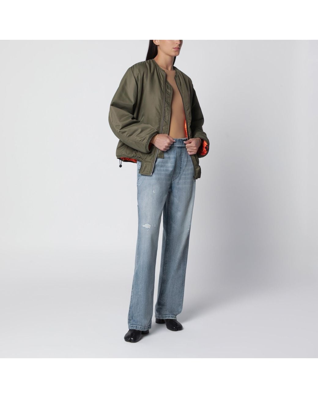 MM6 by Maison Margiela Blue Wide-Leg Jeans