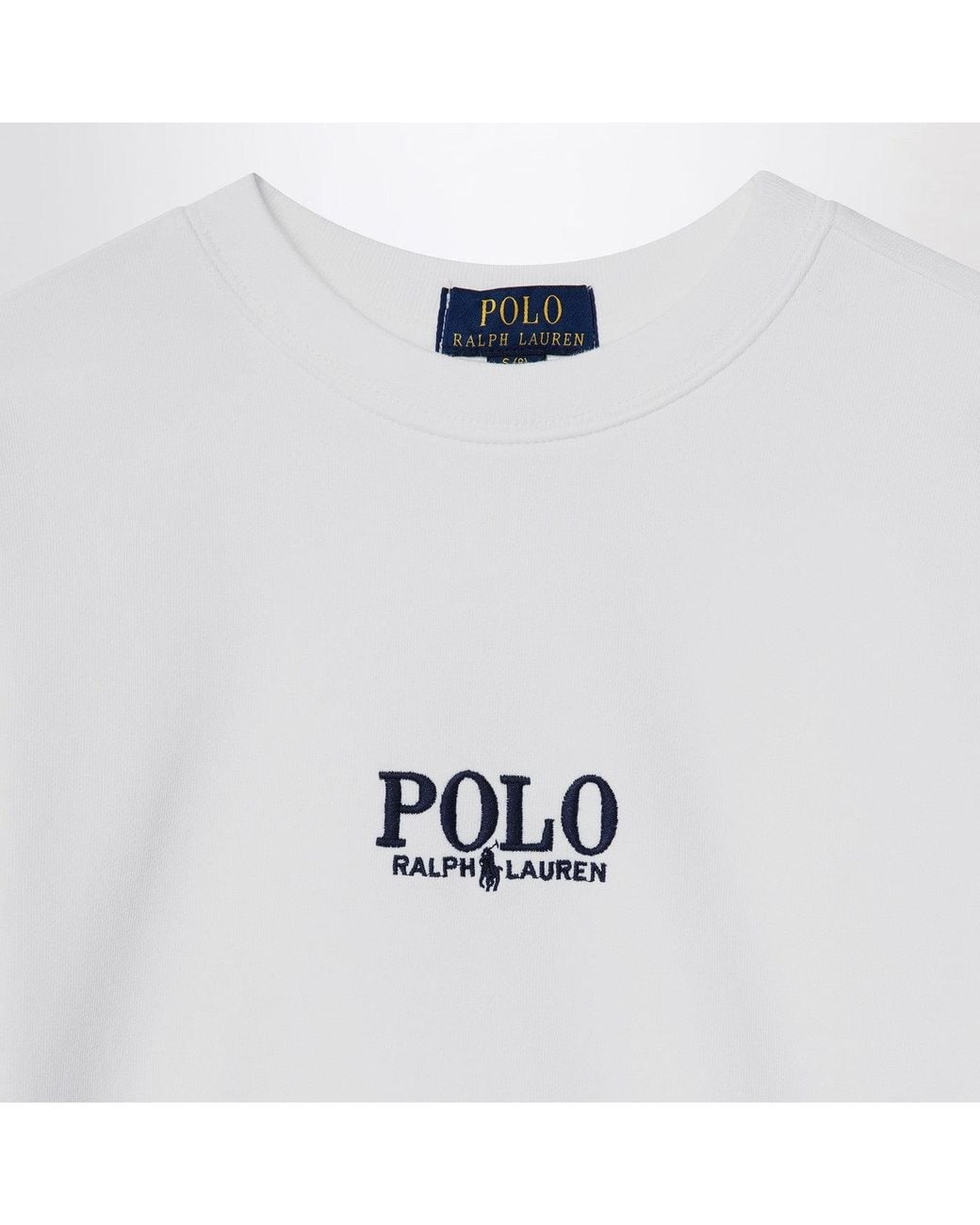 Polo Ralph Lauren White Cotton Sweatshirt With Logo